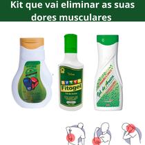 Kit Alívio de Dores Musculares: Gel Nocauteador Dokmos + Fitogel Bélia + Gel de Arnica Natu Life