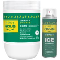 Kit alivio fadiga muscular creme e gelo spray arnica sports