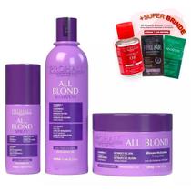 Kit All Blond Manutenção Nutrição Para Loiros Prohall +Óleo