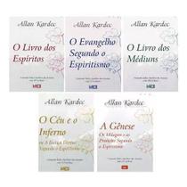 Kit Allan Kardec 5 Livro Espíritos Evangelho Segundo o Espiritismo Livro dos Espiritos O LIVRO DOS MEDIUS A GENESE CEU E