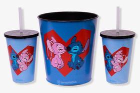 Kit Almofada + Balde Pipoca + 2 Copos Disney Lillo & Stitch Kit Almofada + Balde Pipoca + 2 Copos Disney Lillo & Stitch