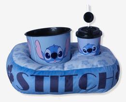 Kit Almofada+Balde Pipoca+Copo Infantil Disney Lilo & Stitch Desenho do Tecido:Estampado
