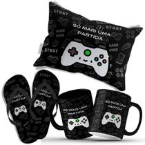 Kit Almofada, caneca e chinelo Gammer Kit Almofada, caneca e chinelo Gammer
