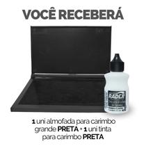 Kit Almofada Carimbeira Grande + Tinta Secagem Rápida - Escolha Seu Kit