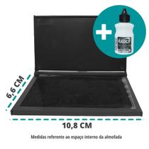 Kit Almofada Carimbo N3 10,8 x 6,6 cm com 1 Tubo de Tinta