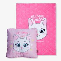 Kit Almofada Com Manta Eu Amo Gatos 10140939 - Zonacriativa