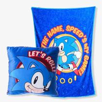 Kit Almofada com Manta Sonic - Disney - Zonacriativa