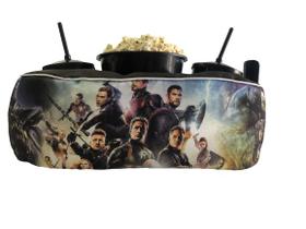 Kit Almofada Com Porta Pipoca 1 Balde + 2 Copos Vingadores 3