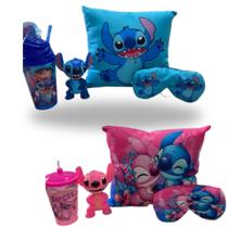 Kit Almofada com Tapa Olho + Copo com Boneco Presente Criativo