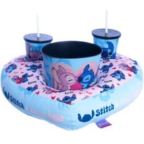 Kit almofada copos balde pipoca lilo stitch e angel coração