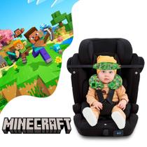 Kit Almofada de pescoço + Faixa Apoio Suporte Cabeça de Bebê Cadeirinha Carro MODELOS:Kit minecraft