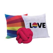 Kit Almofada Decorativa Love 03 Pçs - Ateliê Enxovais Kit Almofada Decorativa Love 03 Pçs - Ateliê Enxovais