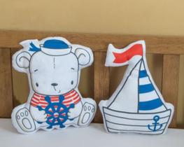 Kit almofada decorativa para berço 02 peças marinheiro Kit almofada decorativa para berço 02 peças marinheiro