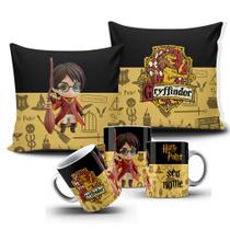 Kit almofada e caneca harry Potter Grifinória Personalizada com nome Kit almofada e caneca harry Potter Grifinória Personalizada com nome