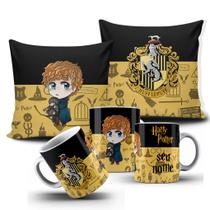Kit almofada e caneca Harry Potter - Newt Scamander Lufa Lufa Personalizada com nome