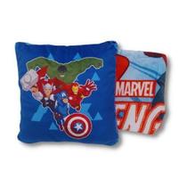 Kit Almofada E Manta Infantil Avengers Luxo Os Vingadores