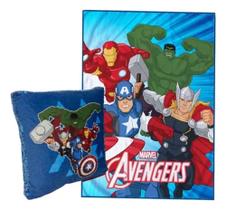 Kit Almofada E Manta Infantil Avengers Luxo Os Vingadores - Zona Criativa