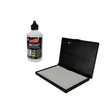 Kit Almofada e Tinta Carimbo Imediat 100 ml Preta