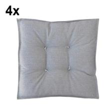 Kit Almofada Futon Cinza 45X45Cm 4 Unidades - Cinza