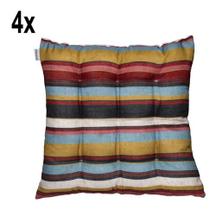 Kit Almofada Futon De Linho Colorida 40x40cm 4 Unidades