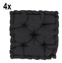 Kit Almofada Futon Oxford 40X40Cm 4 Unidades - Preto