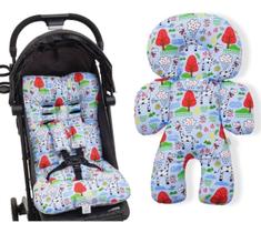 Kit almofada para carrinho e bebê conforto - floresta peri Kit almofada para carrinho e bebê conforto - floresta peri