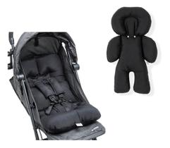 Kit almofada para carrinho e bebê conforto - preto - CLICK TUDO