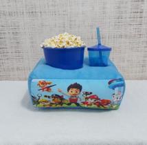 Kit Almofada PATRULHA CANINA Porta Pipoca Acompanha 1 Copo + 1 Balde Para Pipoca