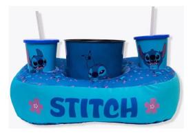 Kit Almofada Pipoca Fibra Disney Stitch Just Chill