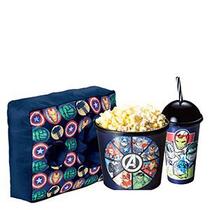 Kit Almofada Pipoca Fibra Solteiro - Geek Avengers Marvel