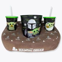 Kit almofada pipoca fibra suede the mandalorian - zona criativa Kit almofada pipoca fibra suede the mandalorian - zona criativa