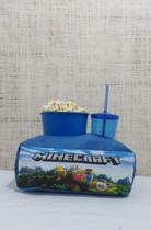Kit Almofada Porta Pipoca Acompanha 1 Copo + 1 Balde Para Pipoca MINECRAFT Kit Almofada Porta Pipoca Acompanha 1 Copo + 1 Balde Para Pipoca MINECRAFT
