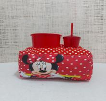 Kit Almofada Porta Pipoca Acompanha 1 Copo + 1 Balde Para Pipoca MINIE VERMELHA Kit Almofada Porta Pipoca Acompanha 1 Copo + 1 Balde Para Pipoca MINIE VERMELHA