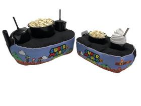 Kit Almofada Porta Pipoca + Almofada Infantil Pipoca Super Mario Kit Almofada Porta Pipoca + Almofada Infantil Pipoca Super Mario