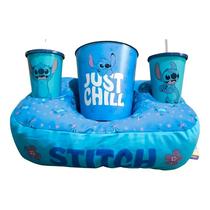 Kit Almofada Porta Pipoca e Copos Stitch Disney Just Chill 10065408 - ZonaCriativa