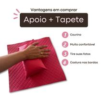 Kit Almofada + Tapete P/ Manicure Apoio Mãos Suporte Foto Unha De Gel