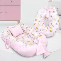 Kit Almofada Travesseiro de Amamentar Com Ninho Redutor de Berço 2 Peças Unissex Enxoval do Bebê - Fofuxos de Pelúcia