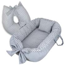 Kit Almofada Travesseiro de Amamentar Com Ninho Redutor de Berço 2 Peças Unissex Enxoval do Bebê - Fofuxos de Pelúcia