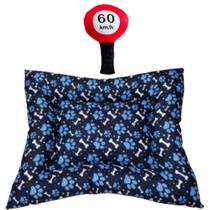 Kit Almofadão E Pelúcia Para Cães E Gatos - Azul Kit Almofadão E Pelúcia Para Cães E Gatos - Azul