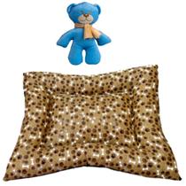 Kit Almofadão E Pelúcia Para Cães E Gatos - Marrom Kit Almofadão E Pelúcia Para Cães E Gatos - Marrom