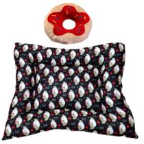 Kit Almofadão E Pelúcia Para Cães E Gatos - Preto Kit Almofadão E Pelúcia Para Cães E Gatos - Preto