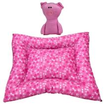 Kit Almofadão E Pelúcia Para Cães E Gatos - Rosa Kit Almofadão E Pelúcia Para Cães E Gatos - Rosa