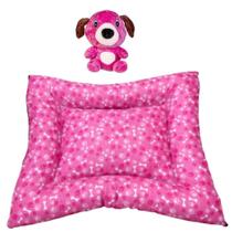 Kit Almofadão E Pelúcia Para Cães E Gatos - Rosa Kit Almofadão E Pelúcia Para Cães E Gatos - Rosa