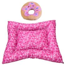 Kit Almofadão E Pelúcia Para Cães E Gatos - Rosa Kit Almofadão E Pelúcia Para Cães E Gatos - Rosa