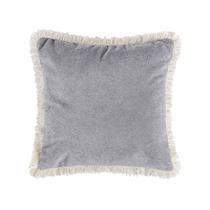 Kit Almofadas 04 pç 45 x 45 cm tecido felpudo macio franja