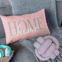 kit Almofadas Baguete Cheia Decorativa + Almofada De Nozinho Love Home com Zíper Enchimento Silicone kit Almofadas Baguete Cheia Decorativa + Almofada De Nozinho Love Home com Zíper Enchimento Silicone