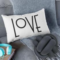 kit Almofadas Baguete Cheia Decorativa+ Almofada De Nozinho Sweet Home com Zíper Enchimento Silicone