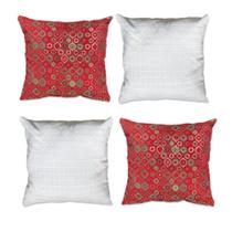 Kit Almofadas Decorativas com brilho 4 Unidades Com Ziper e enchimento silicone