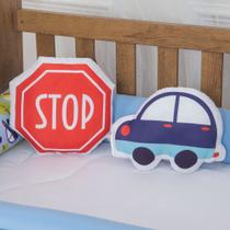 Kit Almofadas Decorativas Infantil Carros Azul Kit Almofadas Decorativas Infantil Carros Azul