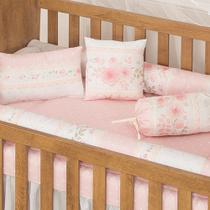 Kit Almofadas Decorativas Infantil Fiore Rosa 3 Peças